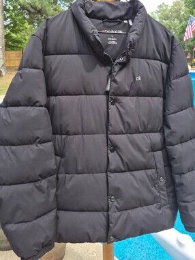 Men's Calvin Klein Puffer Jacket,  water-resistant, Size Large